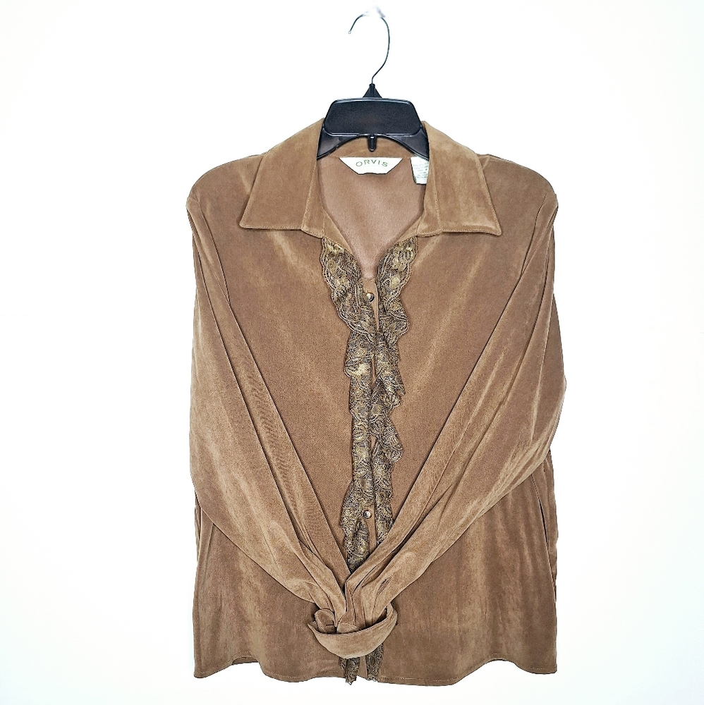 Orvis brand " Coco and Lace" Button-down shacket size large.